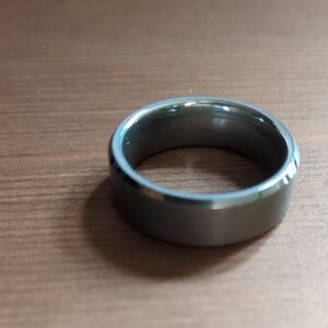 Men's Minimalist Silver Metal Band Ring